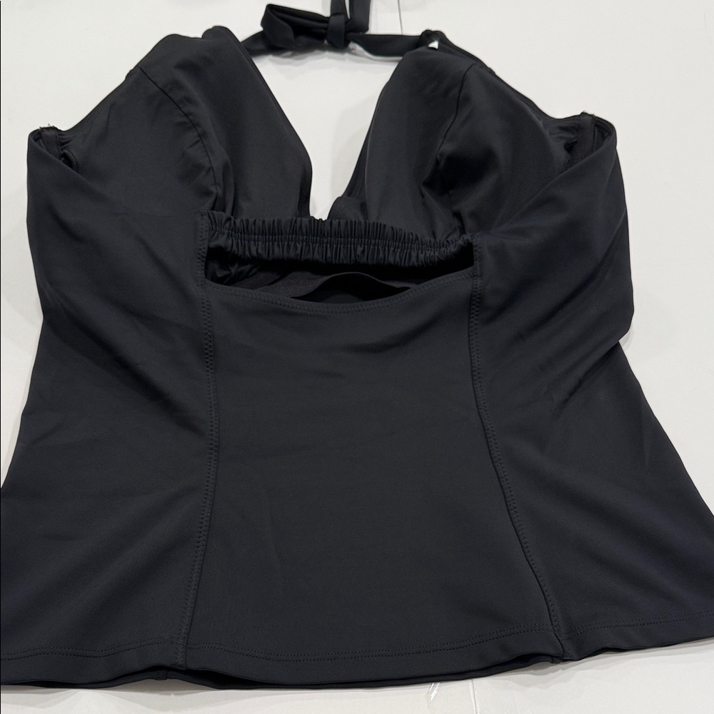 Athleta Black Women's sculpted tankini Swimwear top size 40D/DD - Picture 6 of 8